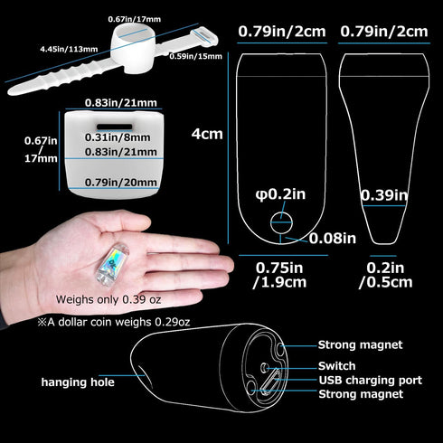 2 Pack USB Mini LED Lantern, Waterproof EDC Keychain Flashlight for Camping, Rechargeable Battery