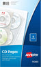 Avery Clear DVD Storage Sleeves, Two-Sided, Pack of 5, Holds 20 CD/DVDs Total (75263)
