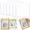 Tinlade 6 Pcs Clear Adhesive Corner Pockets 6 x 6 Inch, Sticky Pocket Sleeves for Extra Storage in Notebooks and Folders