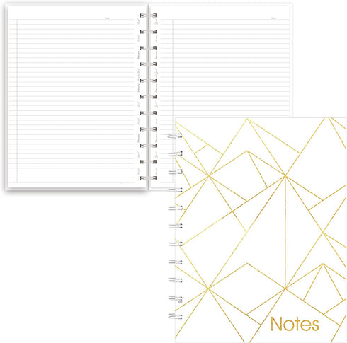 Blueline MiracleBind Notebook, Gold Collection, White, Large, 11 x 9 1/16 inches (AF3100.01)