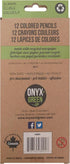 Onyx and Green Colored Pencils, 12 Piece, Sharpened, Made from Recycled Paper (8001)