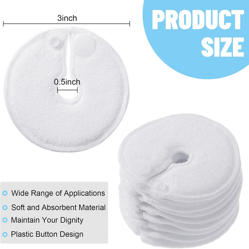 28 Packs 3 Inch(White) Tondiamo g Tube Button Covers Feeding Tube Pads Supplies Soft Abdominal Feeding Cotton Pads