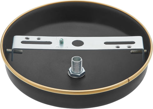 Aspen Creative 21526-11 Black,5-1/8" Diameter,11mm Ceiling Canopy Kit with Warm Brass Trim for Chandelier and Pendant