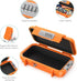 ORIA Portable Security Case - Anti-Theft Waterproof Beach Safe Lock Box with 4-digit Combination Code, Orange