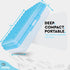 Enday Pencil Box Blue, Plastic Small Dots Pencil Case, School Storage Utility Supplies Box Organizer (1 PK)