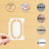 5 inch Number Stencils, 20PCS 0-9 Address Curb Stencil Kit, Reusable Plastic Interlocking Stencils with Masking Tape