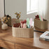 hidyuuoo 3 8.7x 3.7 3.9 Inches Desk Organizer with Pen Holder, Nightstand Organizer, and Remote Holder, Beige Roman