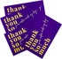 RXBC2011 2x3.5 Inches Pack 100 Your order made my day Cards Thank you card of Purple