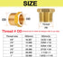 ZOUNI 2 Pcs Brass Reducer Hex Bushing, 1/2" NPT Male to 3/8" NPT Female Heavy Duty Pipe Fitting Adapter