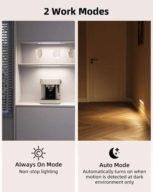 Closet 50 Dimmable, 3 11.8 inch Counter (3 Pack) EZVALO Under Cabinet Lighting, Wireless Lights, LED Rechargeable
