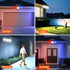 IP65 Aolyty Solar Motion Sensor Lights - Waterproof Solar Strobe Wall Lights - Bright White/Red & Blue Flashing