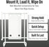 6.5 Inches, WIPESPLUS Wall Bracket Wipes Canister Holder with Screw and Tape Mounting Hardware for Supermarkets