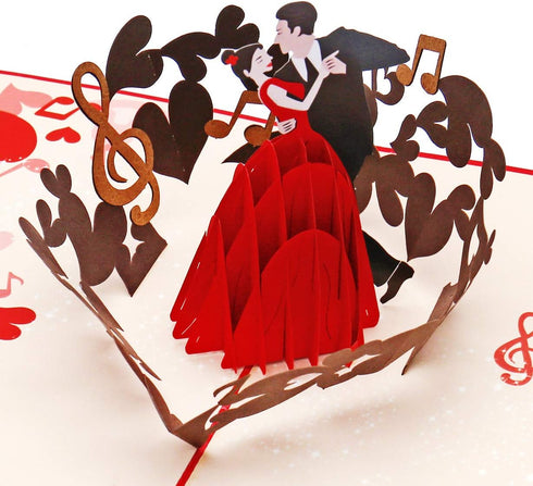 Liif Love Couple 3D Greeting Pop Up Card - Valentines Day, Anniversary, Wedding, Thank You