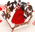 Liif Love Couple 3D Greeting Pop Up Card - Valentines Day, Anniversary, Wedding, Thank You