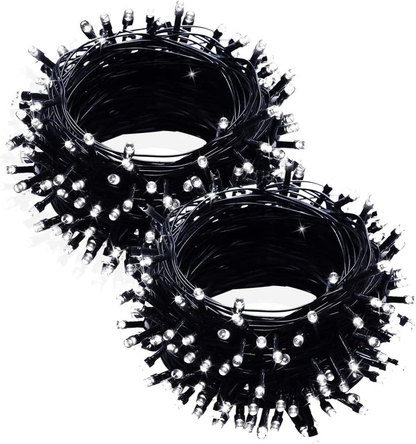 FULLBELL 2 Pack Gothic Decor Black String Lights 33ft 100 LED Memory