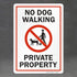 SmartSign "No Dog Walking - Private Property" Label | 10" x 14" Laminated Vinyl