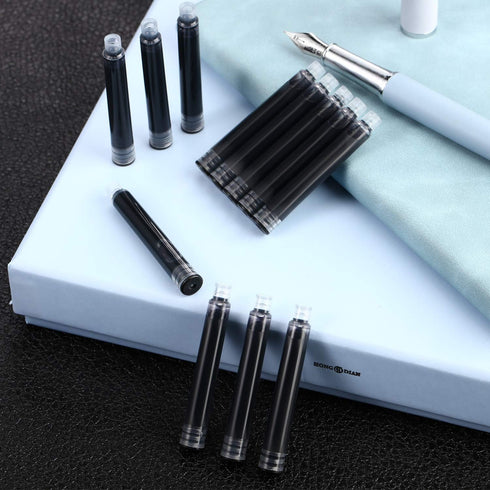 Outus 60 Pieces Fountain Pen Ink Cartridges, Black, Fine, Calligraphy, International Standard Size