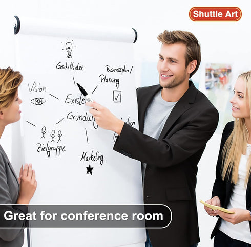 Shuttle Art 32 Pack Dry Erase Markers, Fine Tip Black Whiteboard Markers for Kids, Perfect for Writing