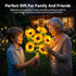 3 Pack 18 Solar Lights Outdoor Garden Decor, with Upgraded Bright Solar Sunflower Lights, Waterproof Solar Flower