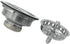 Spin and Seal Kitchen Basket Strainer, Solid Stainless Steel, Fits 3-1/2"-4" Universal Fit