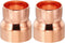 PATIKIL 2pcs 1 3/8" to 1 1/4" ID Copper Reducer, 99.9% Pure Copper Reducing Coupling
