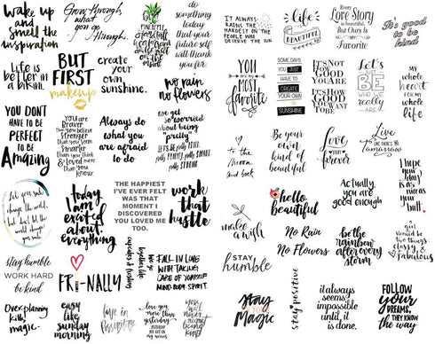 Seasonstorm Black Saying Words Small Talking Chat Decoration Stationery Scrapbooking Planner Journal Stickers