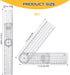 2Pcs Clear Plastic Goniometer - Quick Angle Protractor Angle Finder with 360 Degree Rotation Measuring Tool