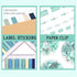 UPIHO Teal Desk Accessories Set, Green Office Supplies with Stapler, Tape Dispenser, Remover, Clips, Scissors