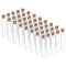 PATIKIL 40Pcs 6ml Plastic Test Tubes with Cork Stoppers, 78x13mm for Scientific and Party Decoration Use