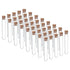 PATIKIL 40Pcs 6ml Plastic Test Tubes with Cork Stoppers, 78x13mm for Scientific and Party Decoration Use
