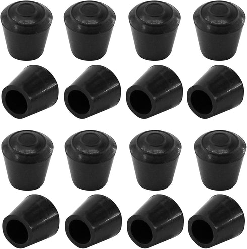 bociloy 16Pcs 7/16 Inch Round Chair Leg Caps, Flexible Rubber Tips Cover Furniture