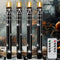 Eldnacele Halloween Flameless Flickering Taper Candles with Remote and Timer, Battery Operated