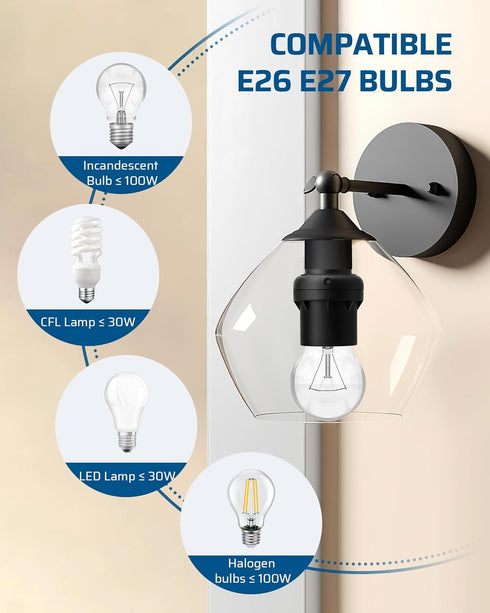 E26 E27 Bulb Bulbs, 2 Pack DEWENWILS Light Sensor Socket, Dusk to Dawn Sensor Socket, Light Socket for Light Fixtures