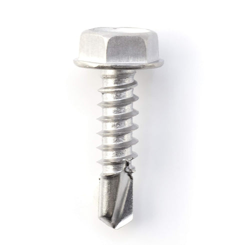 THE CIMPLE CO #10 Size, 3/4" Length (19mm) Self Tapping/Drilling Screw, 410 Stainless Steel, 100pcs