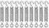 Muzata 10 Pack M4 Turnbuckle Hook and Eye Turnbuckles for Cable Wire, T304 Stainless Steel Heavy Duty Tensioner Kit