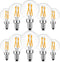 BRIMAX 10 Pack G16.5 Light Bulbs, Dimmable 4W E12 LED, 2700K Warm White, Flicker Free for Ceiling Fans