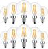 BRIMAX 10 Pack G16.5 Light Bulbs, Dimmable 4W E12 LED, 2700K Warm White, Flicker Free for Ceiling Fans