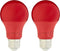 Amazon Basics A19 Red Color Party LED Light Bulbs, 60W Equivalent, 9W