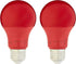 Amazon Basics A19 Red Color Party LED Light Bulbs, 60W Equivalent, 9W