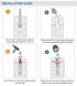 1/4 inch x 2-1/4 inch Wedge Anchor, 40 Pieces Zinc Plated Heavy Duty Fastener for Concrete