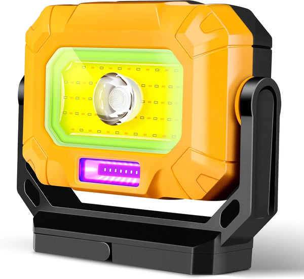 Magnetic Work Light, 1200LM COB LED Rechargeable with 15 Lighting Modes for Outdoor Use