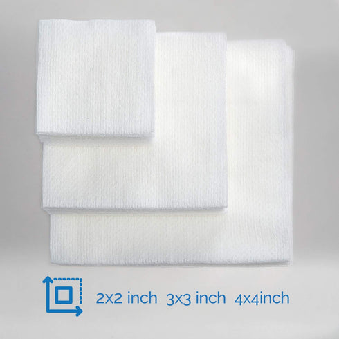 200 4x4, 4-Ply JMU Gauze Pads Non Woven Gauze Sponges, Non-Sterile Gauze for First Aid, Surgical, Wound Dressing