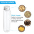 PATIKIL 80ml Plastic Test Tubes with Screw Caps, 6Pcs 128x33mm Flat Bottom Tubes for Candy Bead Storage