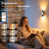 Set 2, 3 Dimmable, Battery Operated Wall Sconce of Magnetic Stick on Wall Lights Rechargeable Motion Sensor Night
