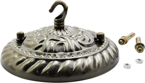 ZYAMY Ceiling Light Plate Lamp Base with Opening Hook and Embossed Pattern Pendant Lighting Accessories with Matching