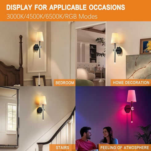 MHSNL 1 Pack Battery Operated Wall Sconces,Crystal Plum Blossom Decor Rechargeable Wall Lights with Detachable