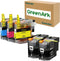 GREENARK Compatible Ink Cartridge Replacement for Brother LC20E - Super High Yield 5 Pack for MFC-J985DW, MFC-J775DW.