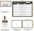 JJPRO Magnetic Dry Erase Meal Planning Whiteboard for Refrigerator-One 14.5x11" Weekly Menu Board and Two Notes Whiteboard for Kitchen Fridge-Refrigerator Organizer with Meal Planner Boards by JJPRO