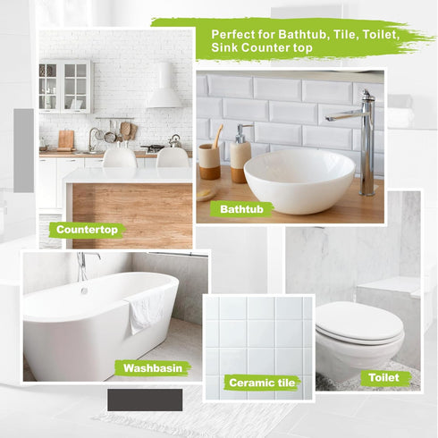 35oz 8 50-60sq.ft, White Tub and Tile Paint, Tub and Tile Refinishing Kit with Tools, Semi-Gloss Bathtub Paint