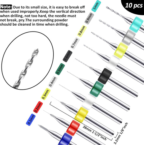 57 Pieces Hand Drill Bits Set, Pin Vise Hand Drill, 46 Micro Twist Drill Bits, 10 PCB Mini Drill Bits